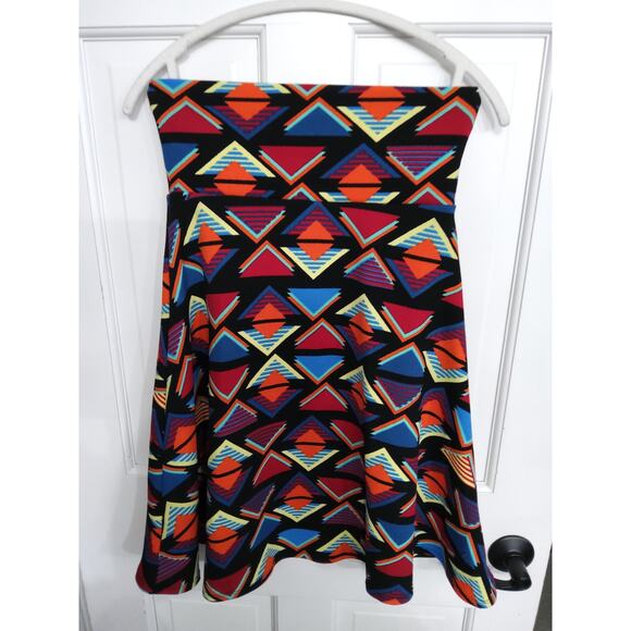 $Art to wear geometric Retro womens midi skirt Size Small pattern soft layerable - Picture 1 of 5